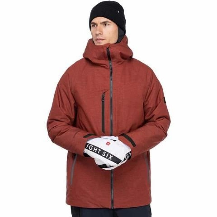 Men * | 686 Hydra Stash Reserve Insulated Jacket Men'S Brick Red Heather