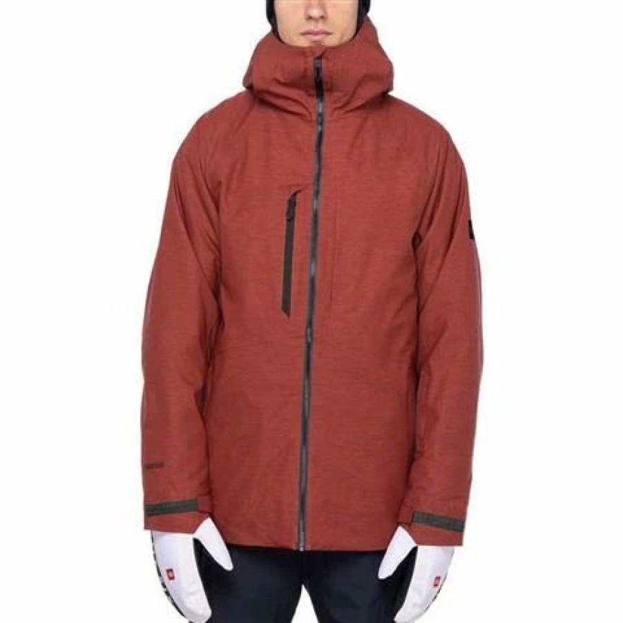 Men * | 686 Hydra Stash Reserve Insulated Jacket Men'S Brick Red Heather