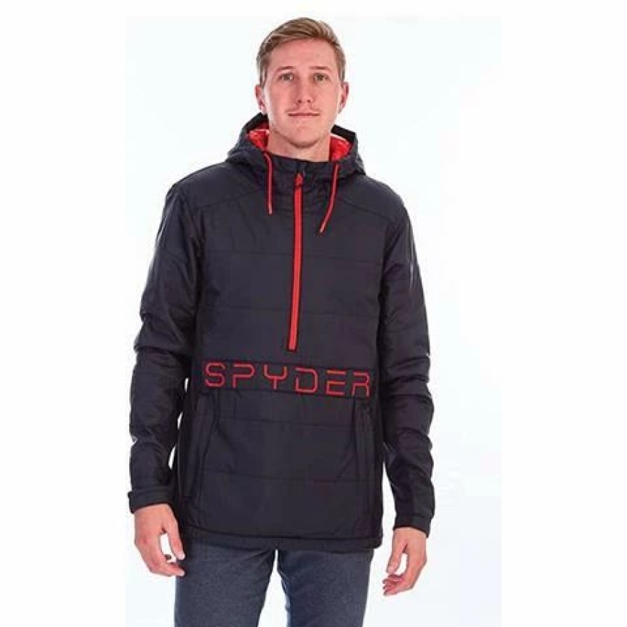 Men * | Spyder Force Anorak Jacket Men'S Black