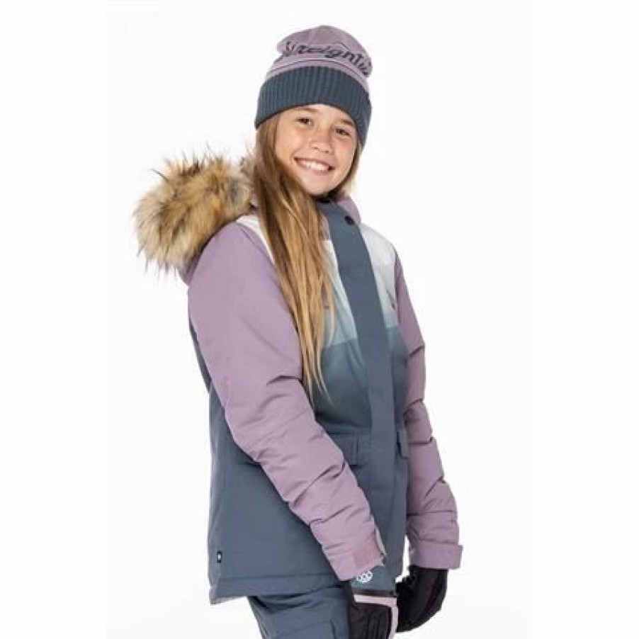 Kids * | 686 Ceremony Insulated Jacket Girl'S Dusty Orchid Mountain Sunset