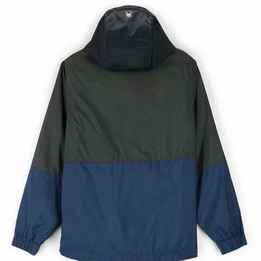 Men * | Spyder Belford Windbreaker Anorak Jacket Men'S