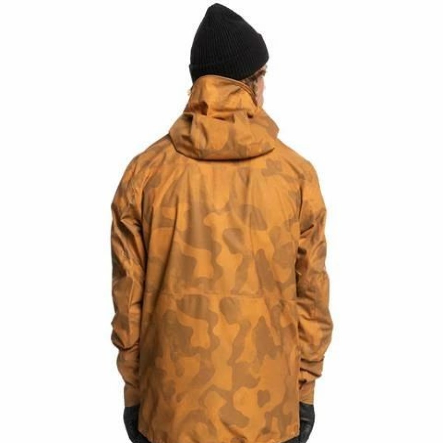 Men * | Quiksilver S Carlson Stretch Quest Jacket Men'S Buckthorn Brown Fade Out Camo (Cnr1)