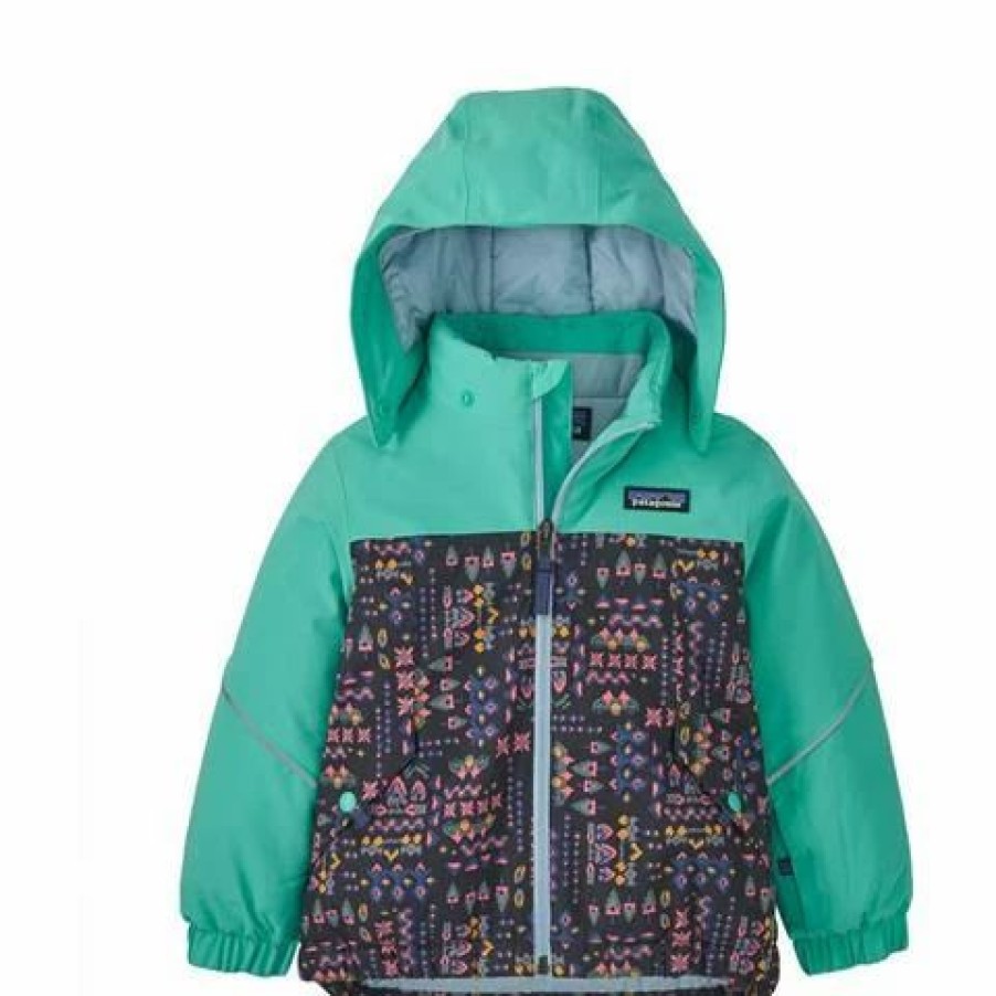 Kids * | Patagonia Baby Snow Pile Jacket Wandering Woods / Ink Black (Wabk)