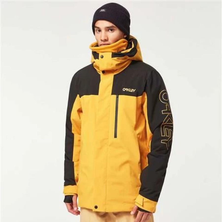 Men * | Oakley Tnp Tbt Insulated Jacket Men'S Amber Yellow / Blackout