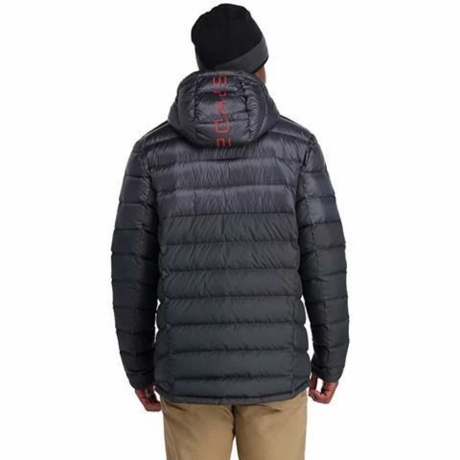 Men * | Spyder Timeless Hoodie Down Jacket Men'S Ebony