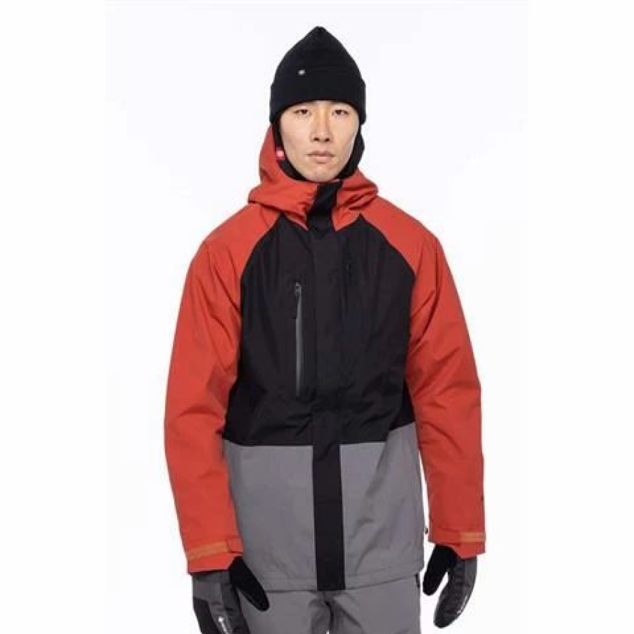 Men * | 686 Gtx Core Shell Jacket Men'S Brick Red Clrblk