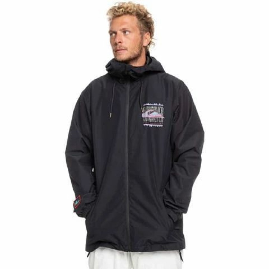 Men * | Quiksilver High In The Hood Jacket Men'S True Black (Kvj0)