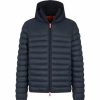 Men * | Save The Duck Nathan Hooded Sherpa Lined Jacket Men'S Grey Black