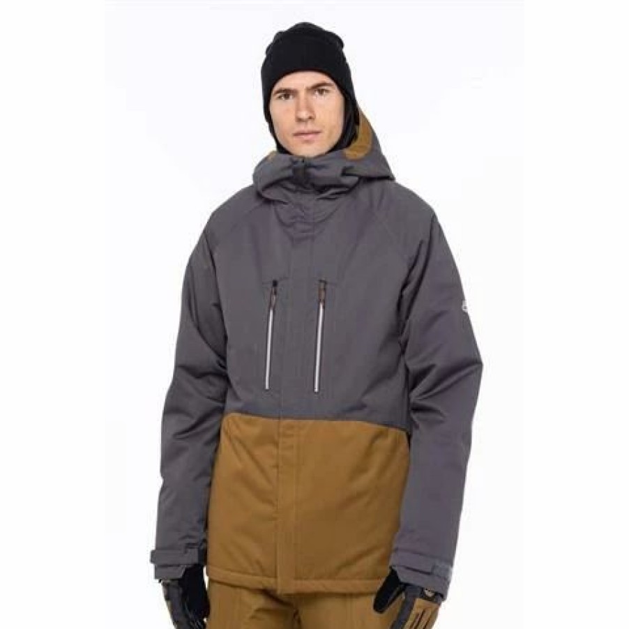 Men * | 686 Smarty 3-1 State Jacket Men'S Charcoal Colorblock