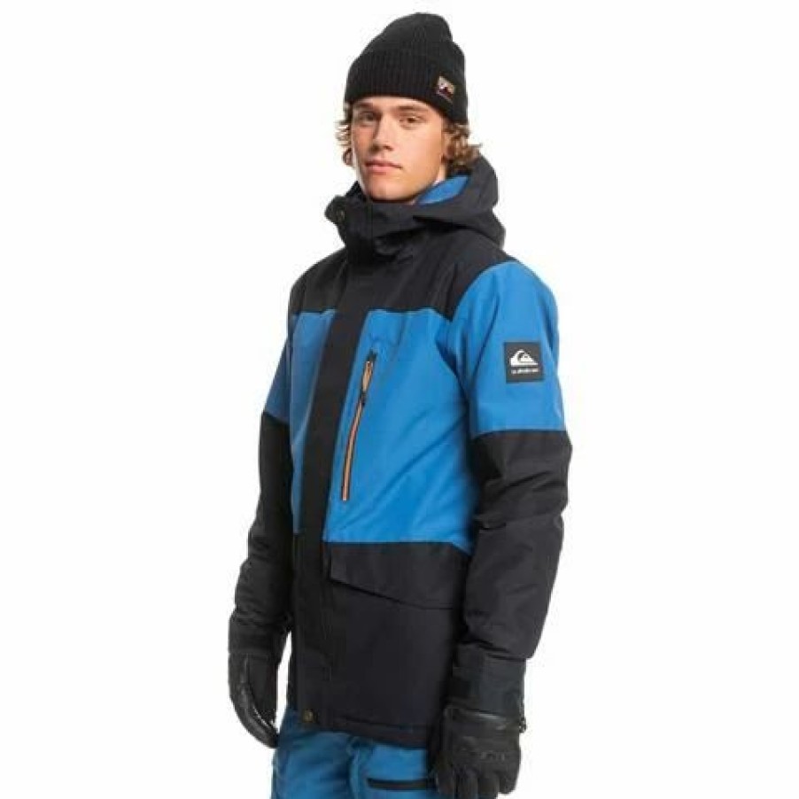 Men * | Quiksilver Mission Block Jacket Men'S True Black (Kvj0)