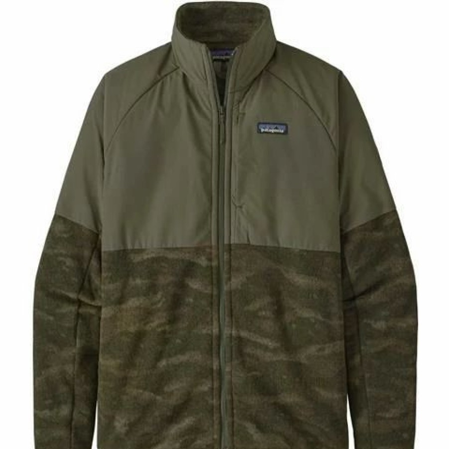 Men * | Patagonia Lw Better Sweater Shelled Jacket Men'S (26095) Ocean Camo / Basin Green (Ocba)