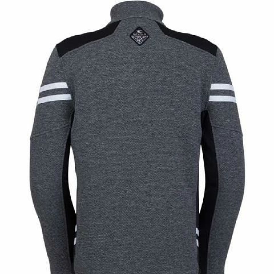 Men * | Spyder Wengen Half Zip Fleece Jacket Men'S Ebony